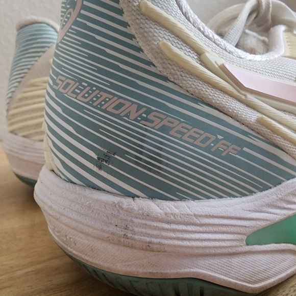 Asics Womens Solution Speed FF 2 Running Shoes White Frosted Rose Size 8.5 - Picture 2 of 12